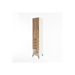 Hyperion Dolap 3 Raflı 4 Çekmeceli Tek Kapaklı 44x44x221 Aytaşı-çam