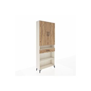 Arges Dolap 5 Raflı Tek Çekmeceli 2 Kapaklı 88x30x221 Aytaşı-çam
