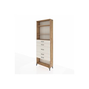 Arges Dolap 3 Raflı 5 Çekmeceli 88x30x243 Çam-aytaşı