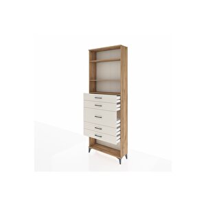Arges Dolap 3 Raflı 5 Çekmeceli 88x30x243 Çam-aytaşı
