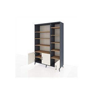 Hyperion Dolap 10 Raflı 3 Kapaklı 132x44x195 Antrasit-aytaşı/çam