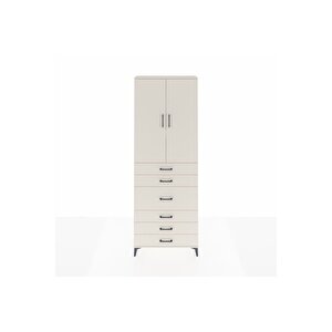 Arges Dolap 4 Raflı 4 Çekmeceli 2 Kapaklı 88x30x243 Aytaşı-aytaşı