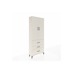 Arges Dolap 3 Raflı 3 Çekmeceli 2 Kapaklı 88x30x221 Aytaşı-aytaşı