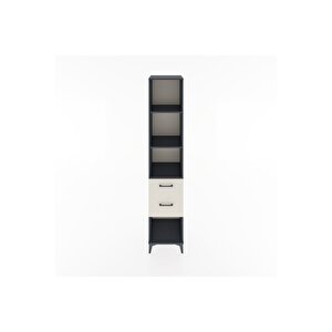 Hyperion Dolap 3 Raflı 2 Çekmeceli 44x44x221 Antrasit-aytaşı