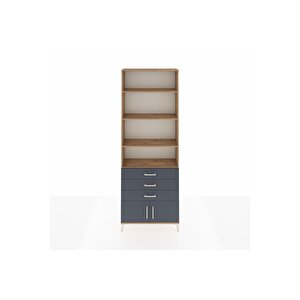 Arges Dolap 4 Raflı 3 Çekmeceli 2 Kapaklı 88x30x243 Çam-antrasit