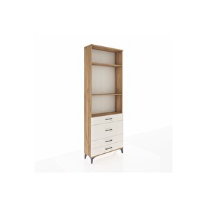 Arges Dolap 3 Raflı 4 Çekmeceli 88x30x243 Çam-aytaşı
