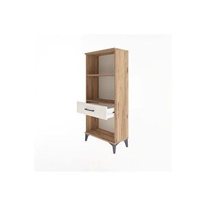 Arges Dolap 2 Raflı Tek Çekmeceli 60x30x134 Çam-aytaşı