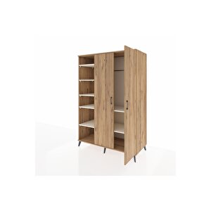 Kronos Dolap 7 Raflı 2 Kapaklı Tek Askılı 132x59x195 Çam-çam/aytaşı