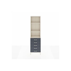 Arges Dolap 3 Raflı 5 Çekmeceli 60x30x221 Aytaşı-antrasit