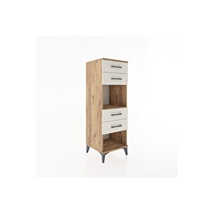 Hyperion Dolap Tek Raflı 4 Çekmeceli 44x44x134 Çam-aytaşı