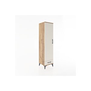 Hyperion Dolap 4 Raflı Tek Çekmeceli Tek Kapaklı 44x44x182 Çam-aytaşı