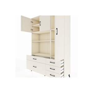 Hyperion Gardrop 7 Raflı 5 Çekmeceli 3 Kapaklı 132x44x195 Aytaşı-aytaşı