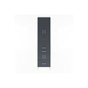 Arges Dolap 5 Raflı 3 Çekmeceli 4 Kapaklı 60x30x243 Aytaşı-antrasit