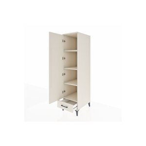 Kronos Dolap 4 Raflı Tek Çekmeceli Tek Kapaklı 44x59x182 Aytaşı-aytaşı