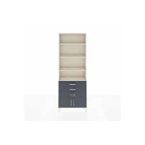 Arges Dolap 4 Raflı 3 Çekmeceli 2 Kapaklı 88x30x243 Aytaşı-antrasit