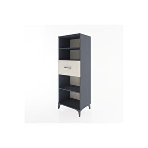 Hyperion Dolap 3 Raflı Tek Çekmeceli 60x44x163 Antrasit-aytaşı