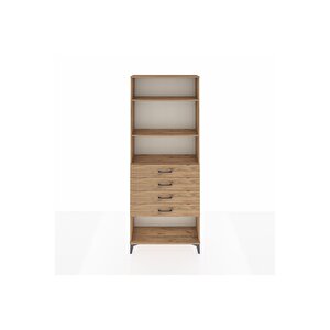 Arges Dolap 3 Raflı 4 Çekmeceli 88x30x221 Çam-çam