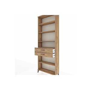 Arges Dolap 5 Raflı 2 Çekmeceli 88x30x243 Çam-çam