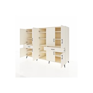 Kronos Dolap 12 Raflı 2 Çekmeceli 8 Kapaklı 220x59x163 Aytaşı-aytaşı
