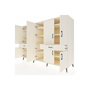 Kronos Dolap 12 Raflı 2 Çekmeceli 8 Kapaklı 220x59x163 Aytaşı-aytaşı