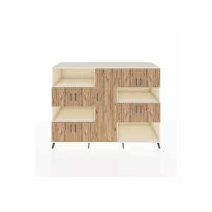 Kronos Dolap 10 Raflı 9 Kapaklı 220x59x163 Aytaşı-çam/aytaşı