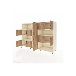 Kronos Dolap 10 Raflı 9 Kapaklı 220x59x163 Aytaşı-çam/aytaşı