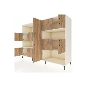 Kronos Dolap 10 Raflı 9 Kapaklı 220x59x163 Aytaşı-çam/aytaşı