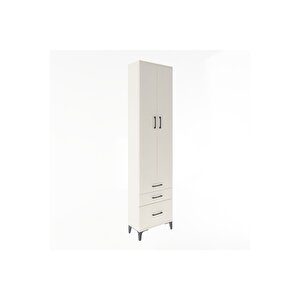 Arges Dolap 4 Raflı 3 Çekmeceli 2 Kapaklı 60x30x243 Aytaşı-aytaşı