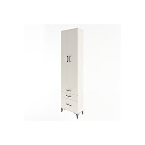 Arges Dolap 4 Raflı 3 Çekmeceli 2 Kapaklı 60x30x243 Aytaşı-aytaşı
