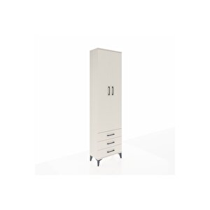 Arges Dolap 3 Raflı 3 Çekmeceli Tek Askılı 60x30x221 Aytaşı-aytaşı