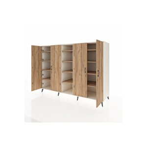 Kronos Dolap 12 Raflı 4 Kapaklı 220x59x163 Aytaşı-çam