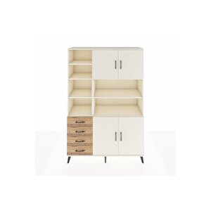 Hyperion Dolap 9 Raflı 4 Çekmeceli 4 Kapaklı 132x44x195 Aytaşı-aytaşı/çam
