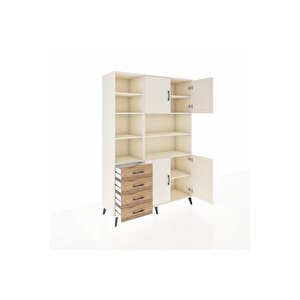 Hyperion Dolap 9 Raflı 4 Çekmeceli 4 Kapaklı 132x44x195 Aytaşı-aytaşı/çam