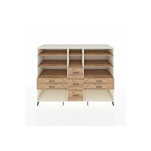 Kronos Dolap 8 Raflı 7 Çekmeceli  220x59x163 Aytaşı-çam