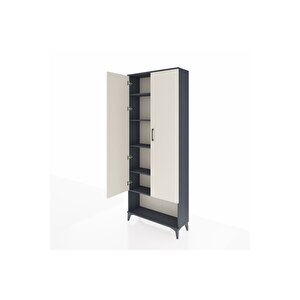 Arges Dolap 5 Raflı 2 Kapaklı 88x30x221 Antrasit-aytaşı