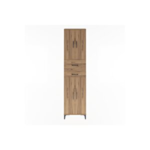 Arges Dolap 4 Raflı 2 Çekmeceli 4 Kapaklı 60x30x243 Çam-çam