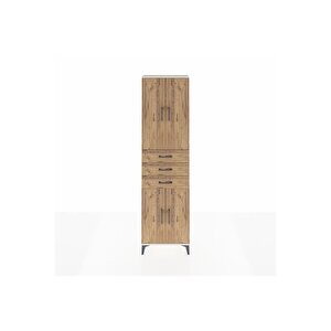 Arges Dolap 4 Raflı 3 Çekmeceli 4 Kapaklı 60x30x221 Aytaşı-çam