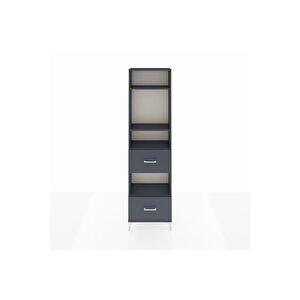 Arges Dolap 4 Raflı 2 Çekmeceli 60x30x221 Antrasit-antrasit