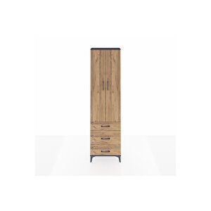 Arges Dolap 4 Raflı 3 Çekmeceli 2 Kapaklı 60x30x221 Antrasit-çam