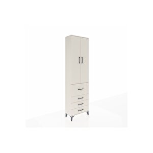 Arges Dolap 2 Raflı 4 Çekmeceli Tek Askılı 60x30x221 Aytaşı-aytaşı