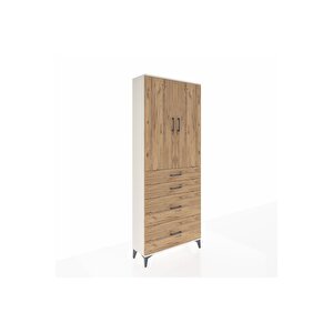 Arges Dolap 2 Raflı 4 Çekmeceli 2 Kapaklı 88x30x221 Aytaşı-çam