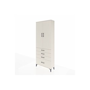 Arges Dolap 2 Raflı 4 Çekmeceli Tek Askılı 88x30x221 Aytaşı-aytaşı