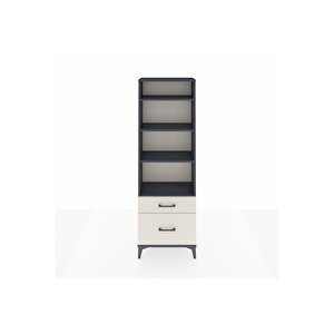 Arges Dolap 4 Raflı 2 Çekmeceli 60x30x182 Antrasit-aytaşı