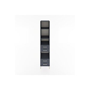 Hyperion Dolap 4 Raflı 4 Çekmeceli 44x44x221 Antrasit-antrasit