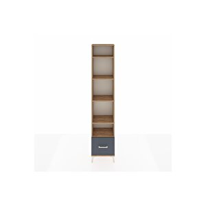 Arges Dolap 5 Raflı Tek Çekmeceli 44x30x221 Çam-antrasit