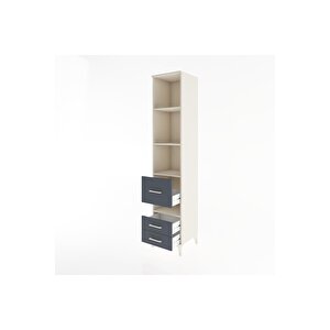 Hyperion Dolap 4 Raflı 3 Çekmeceli 44x44x221 Aytaşı-antrasit