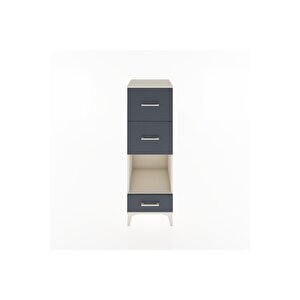 Hyperion Dolap Tek Raflı 3 Çekmeceli 44x44x134 Aytaşı-antrasit