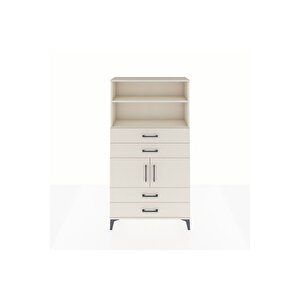 Arges Dolap 3 Raflı 4 Çekmeceli 2 Kapaklı 88x30x163 Aytaşı-aytaşı