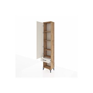 Arges Dolap 4 Raflı Tek Çekmeceli Tek Kapaklı 44x30x221 Çam-aytaşı