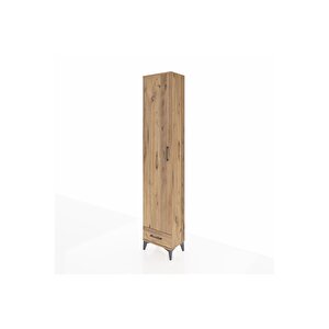 Arges Dolap 3 Raflı Tek Çekmeceli Tek Askılı 44x30x221 Çam-çam